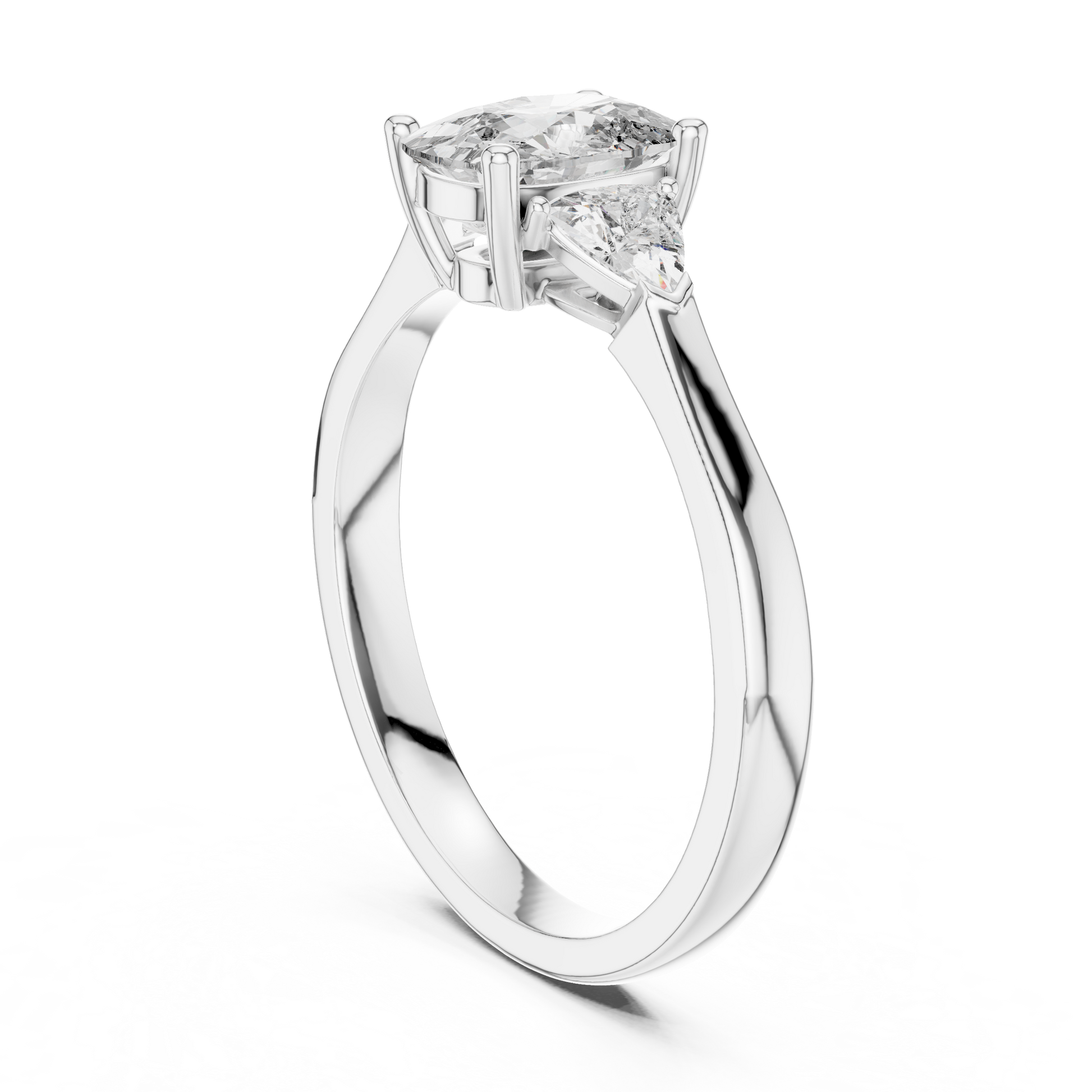 Mixed Shape Lab Grown Diamond Side Stone Ring