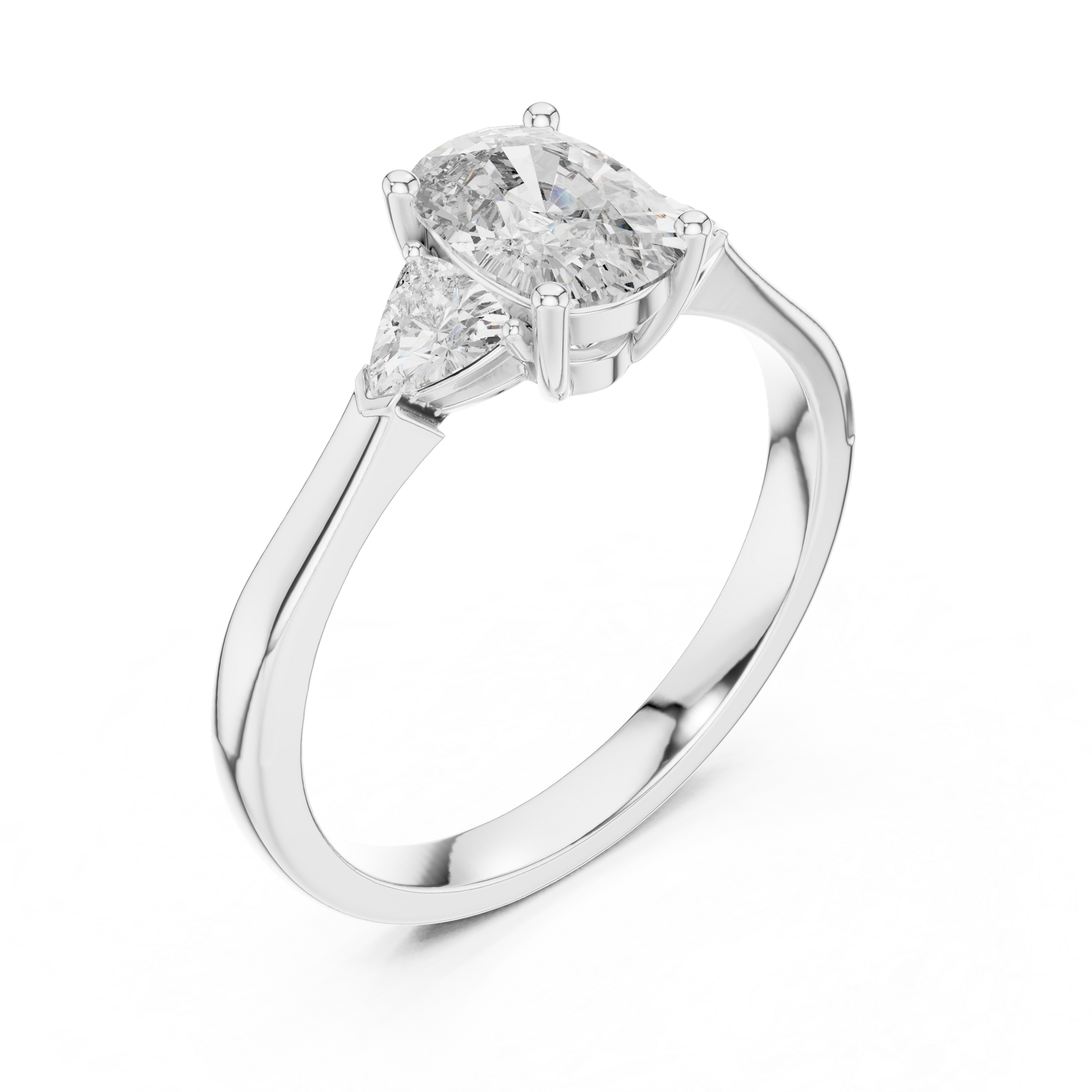 Mixed Shape Lab Grown Diamond Side Stone Ring