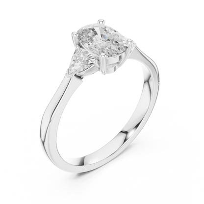 Mixed Shape Lab Grown Diamond Side Stone Ring