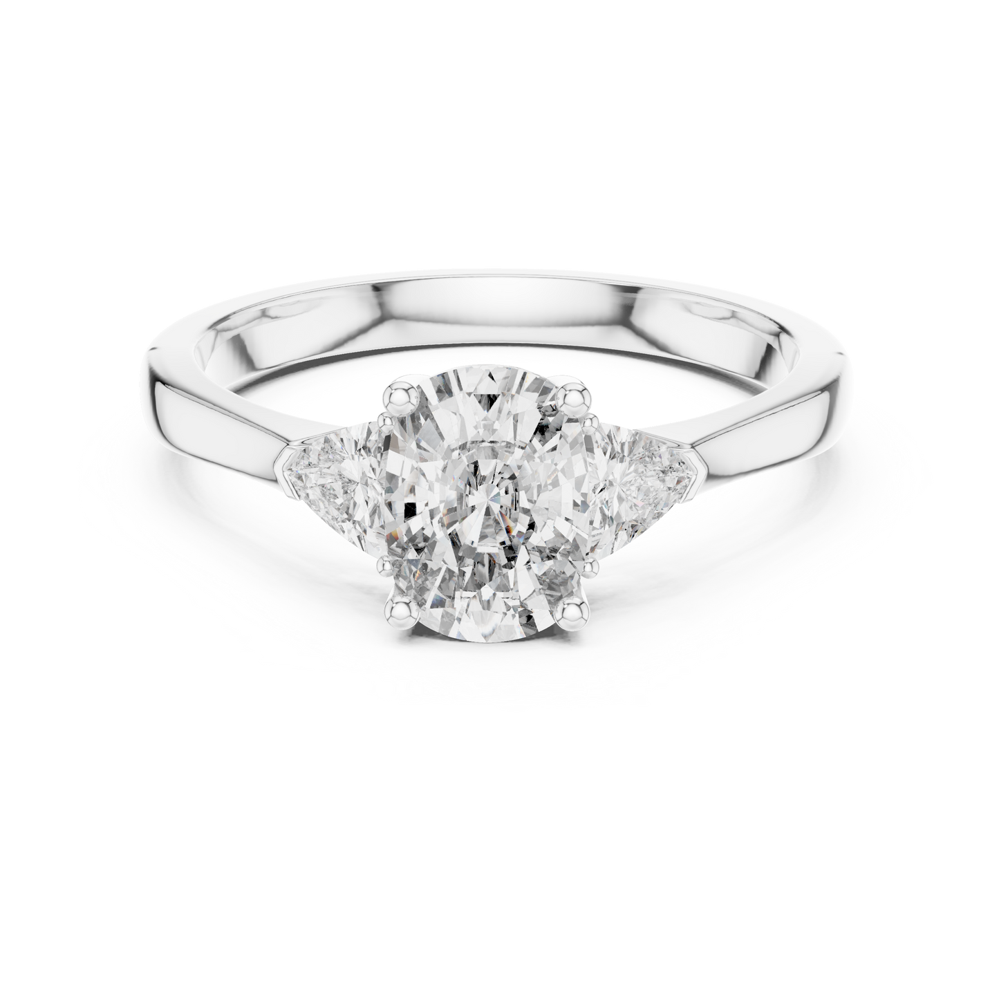 Mixed Shape Lab Grown Diamond Side Stone Ring