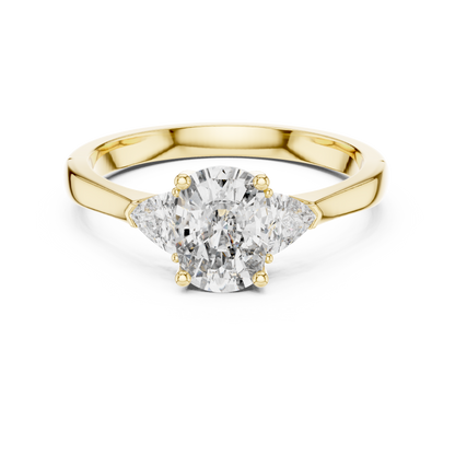 Mixed Shape Lab Grown Diamond Side Stone Ring