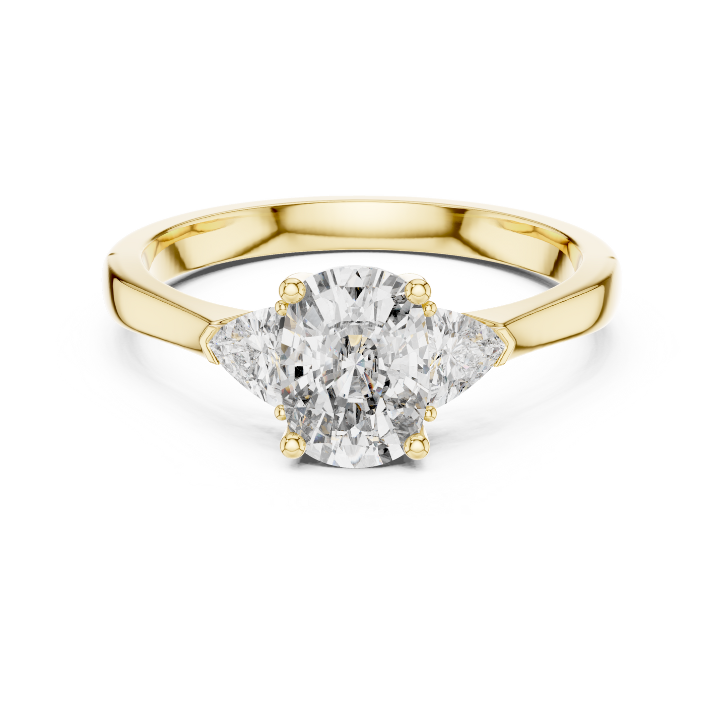 Mixed Shape Lab Grown Diamond Side Stone Ring