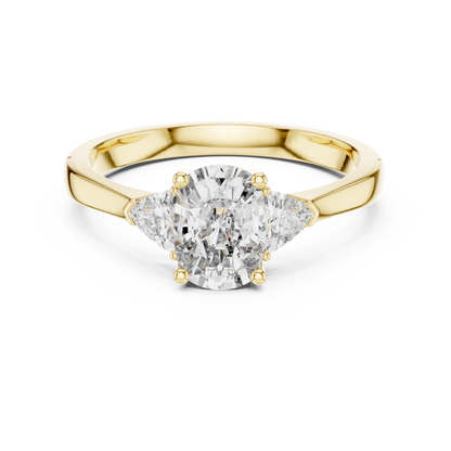 Mixed Shape Lab Grown Diamond Side Stone Ring