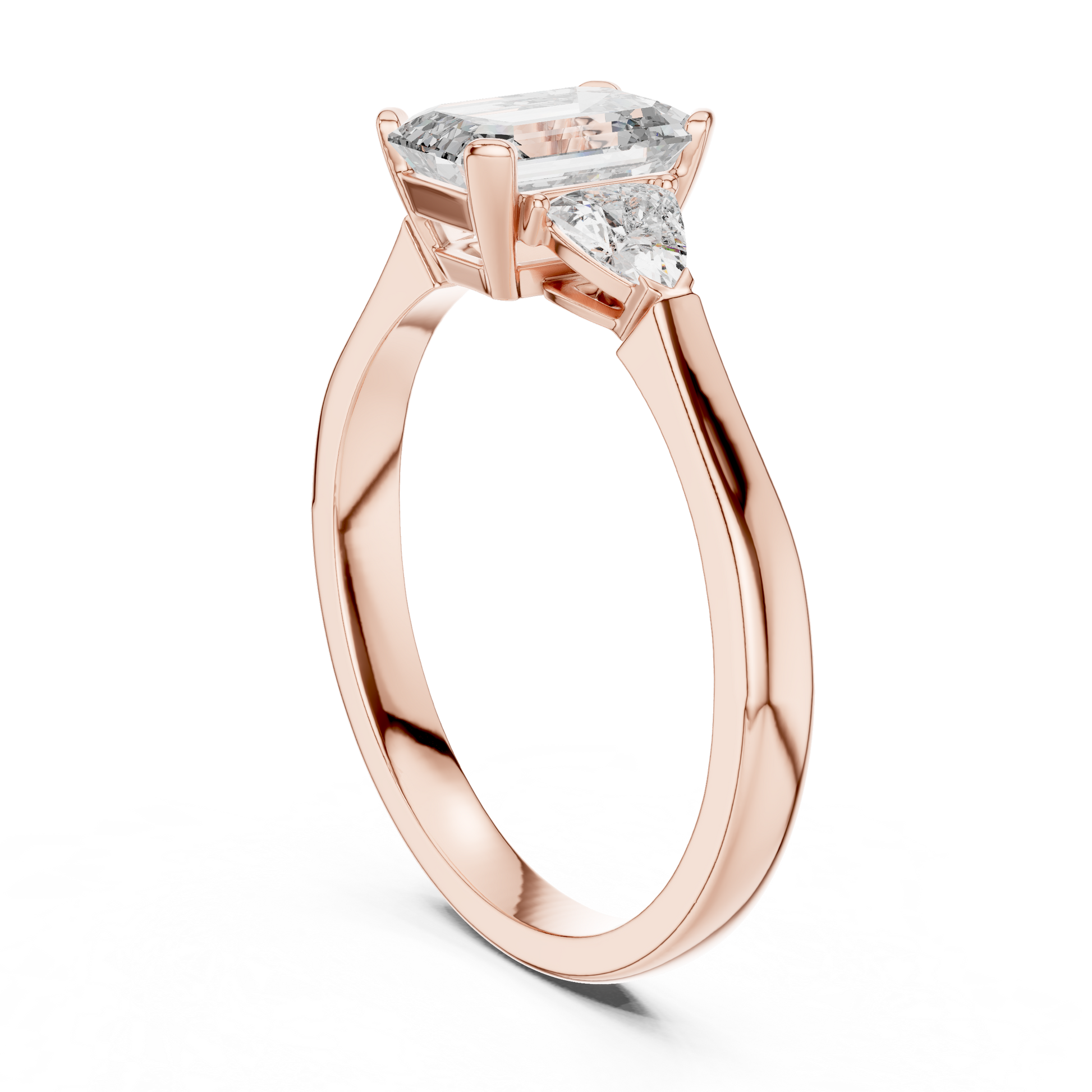 Mixed Shape Lab Grown Diamond Side Stone Ring