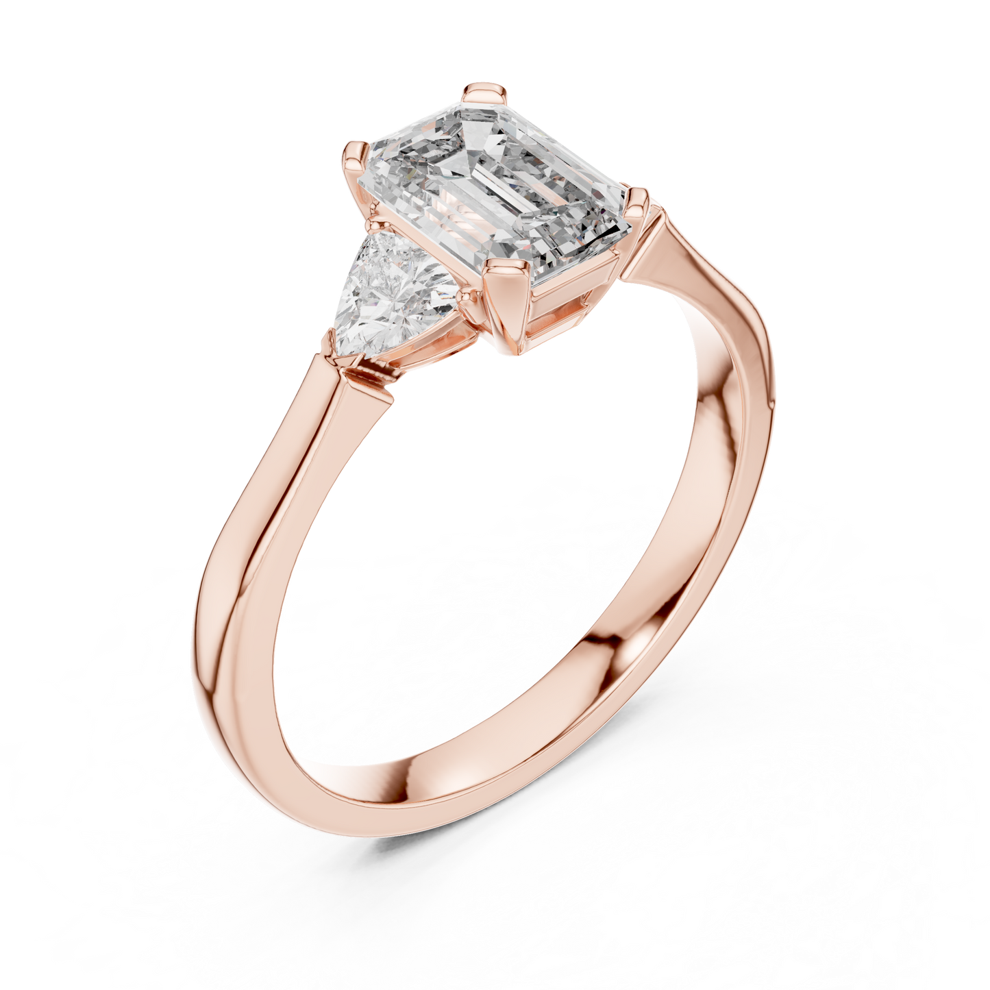 Mixed Shape Lab Grown Diamond Side Stone Ring