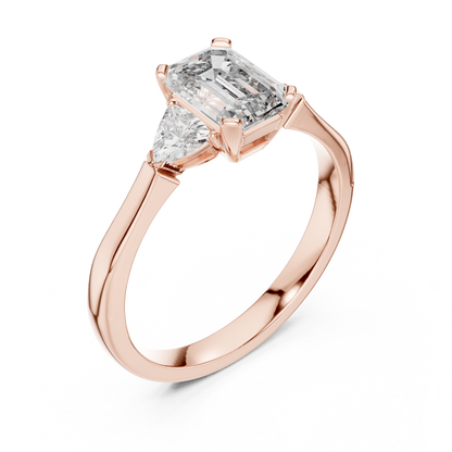 Mixed Shape Lab Grown Diamond Side Stone Ring