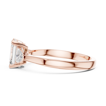 Mixed Shape Lab Grown Diamond Side Stone Ring