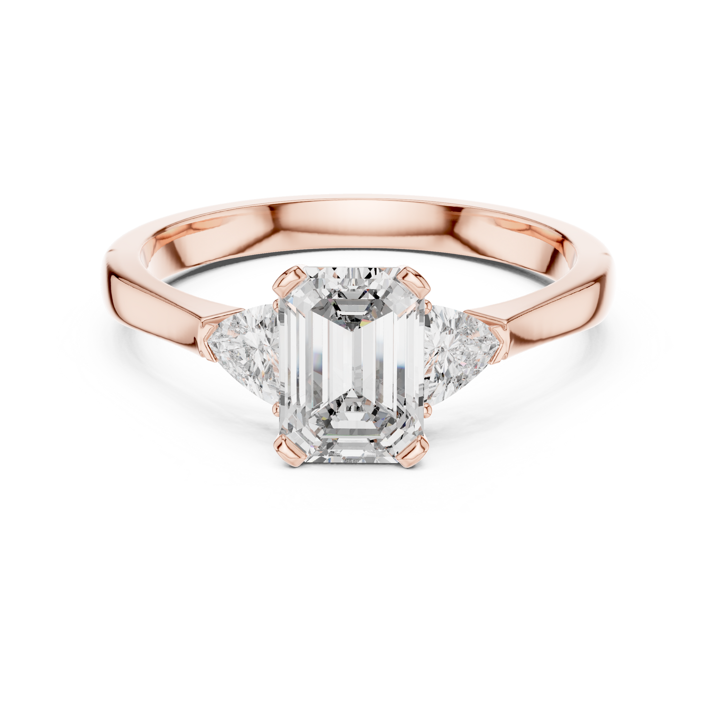 Mixed Shape Lab Grown Diamond Side Stone Ring