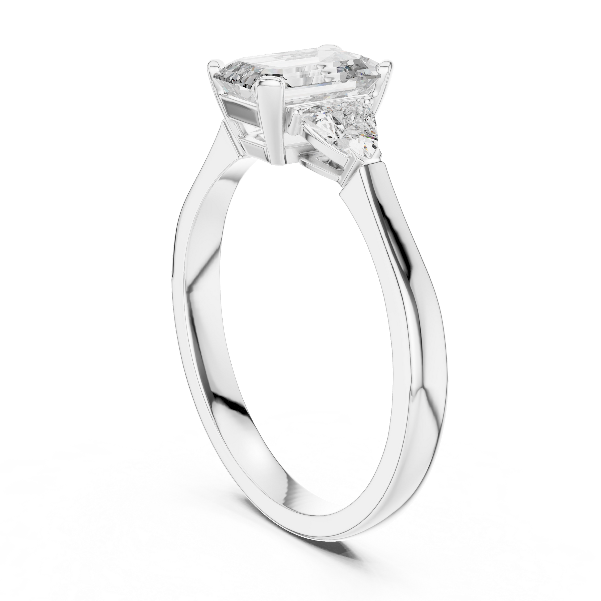 Mixed Shape Lab Grown Diamond Side Stone Ring