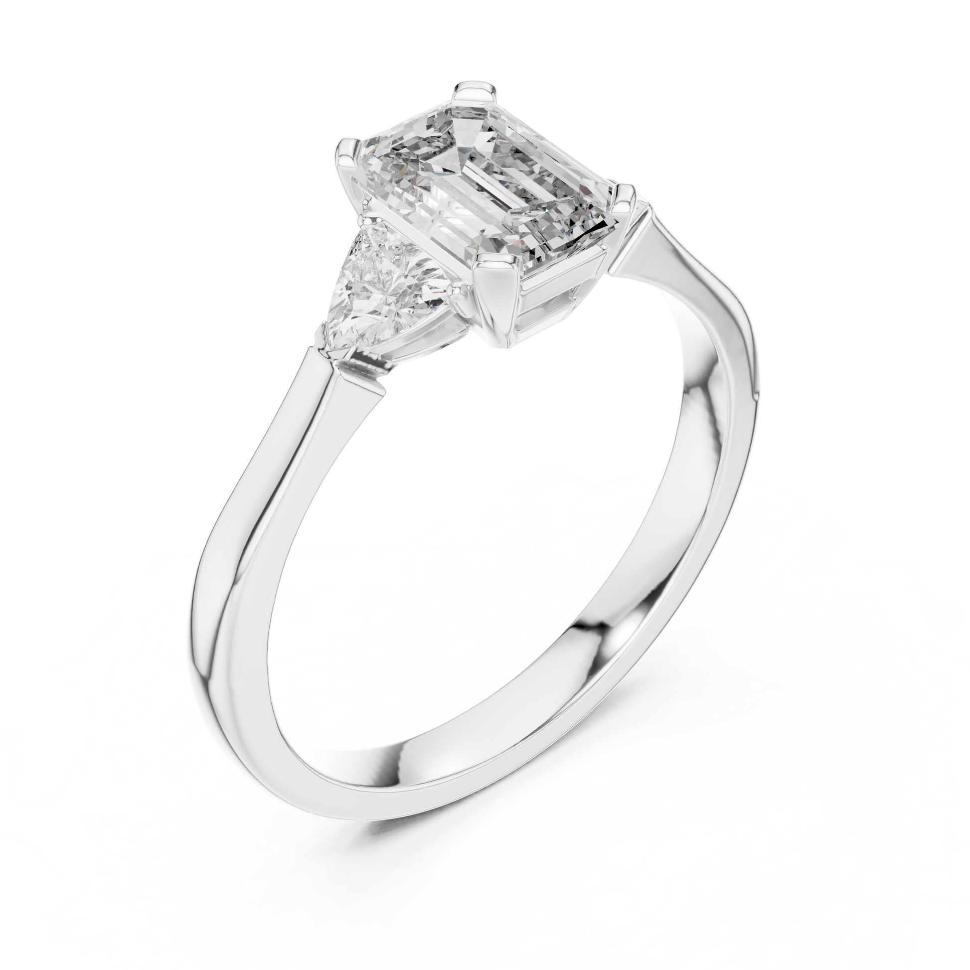 Mixed Shape Lab Grown Diamond Side Stone Ring