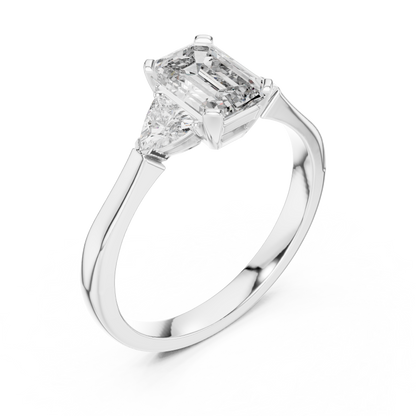 Mixed Shape Lab Grown Diamond Side Stone Ring