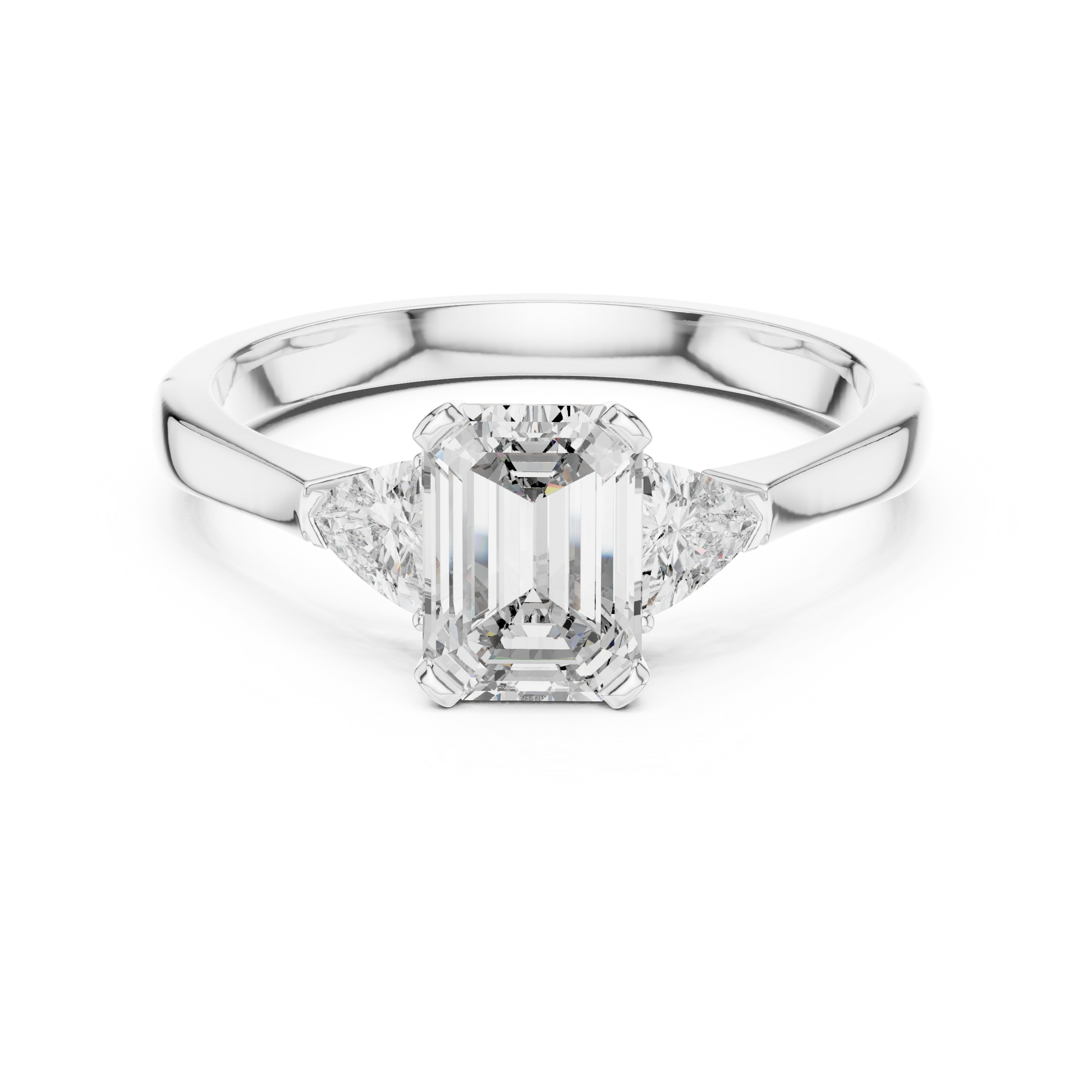 Mixed Shape Lab Grown Diamond Side Stone Ring