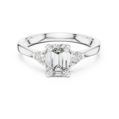 Mixed Shape Lab Grown Diamond Side Stone Ring