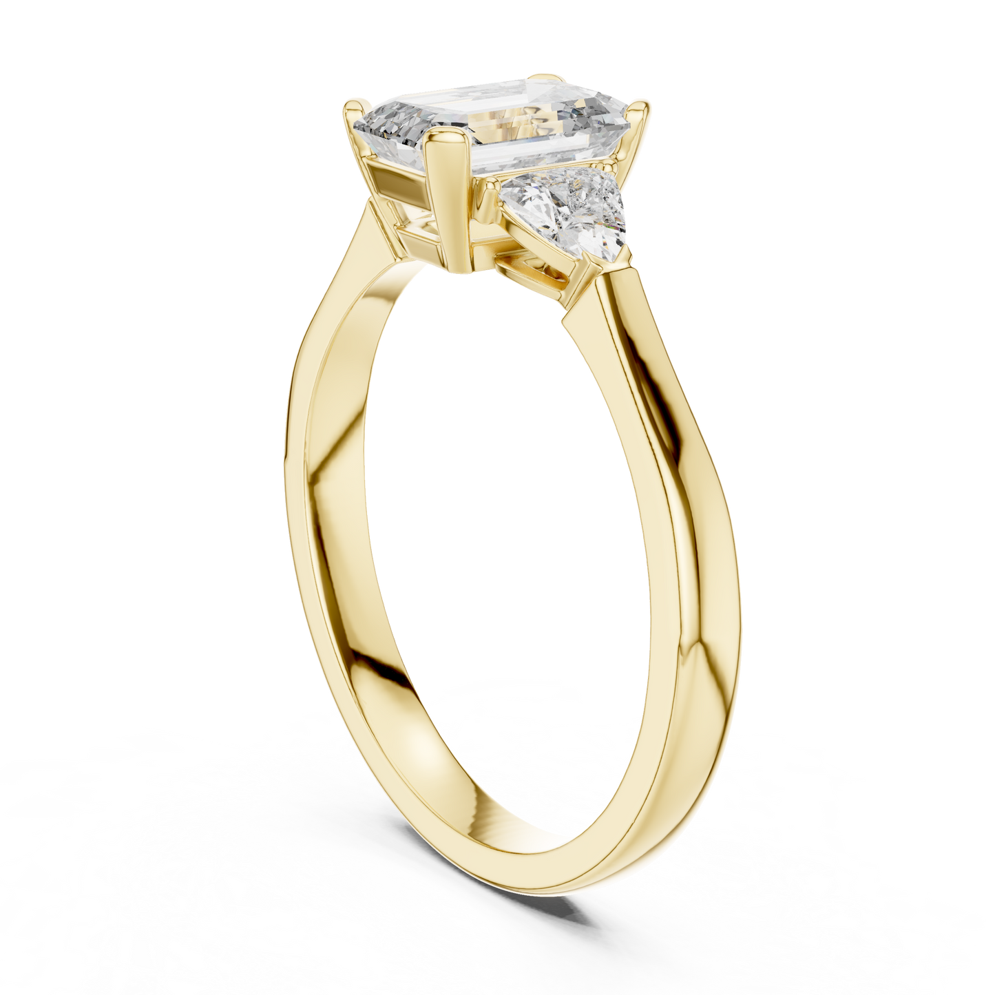 Mixed Shape Lab Grown Diamond Side Stone Ring