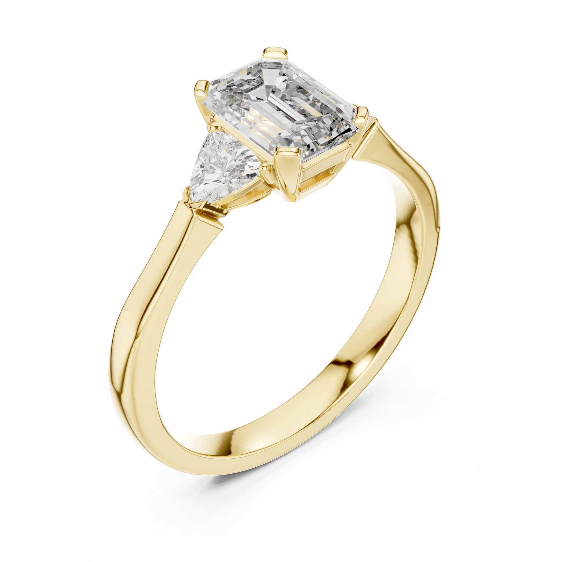Mixed Shape Lab Grown Diamond Side Stone Ring