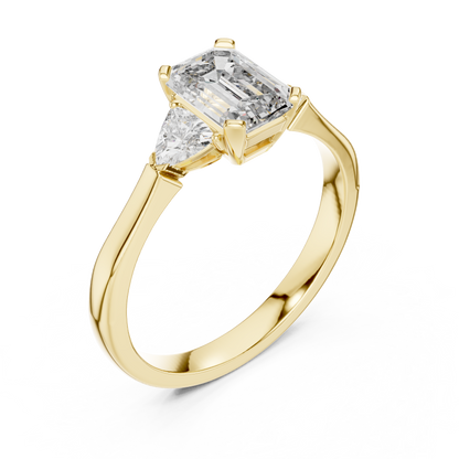 Mixed Shape Lab Grown Diamond Side Stone Ring