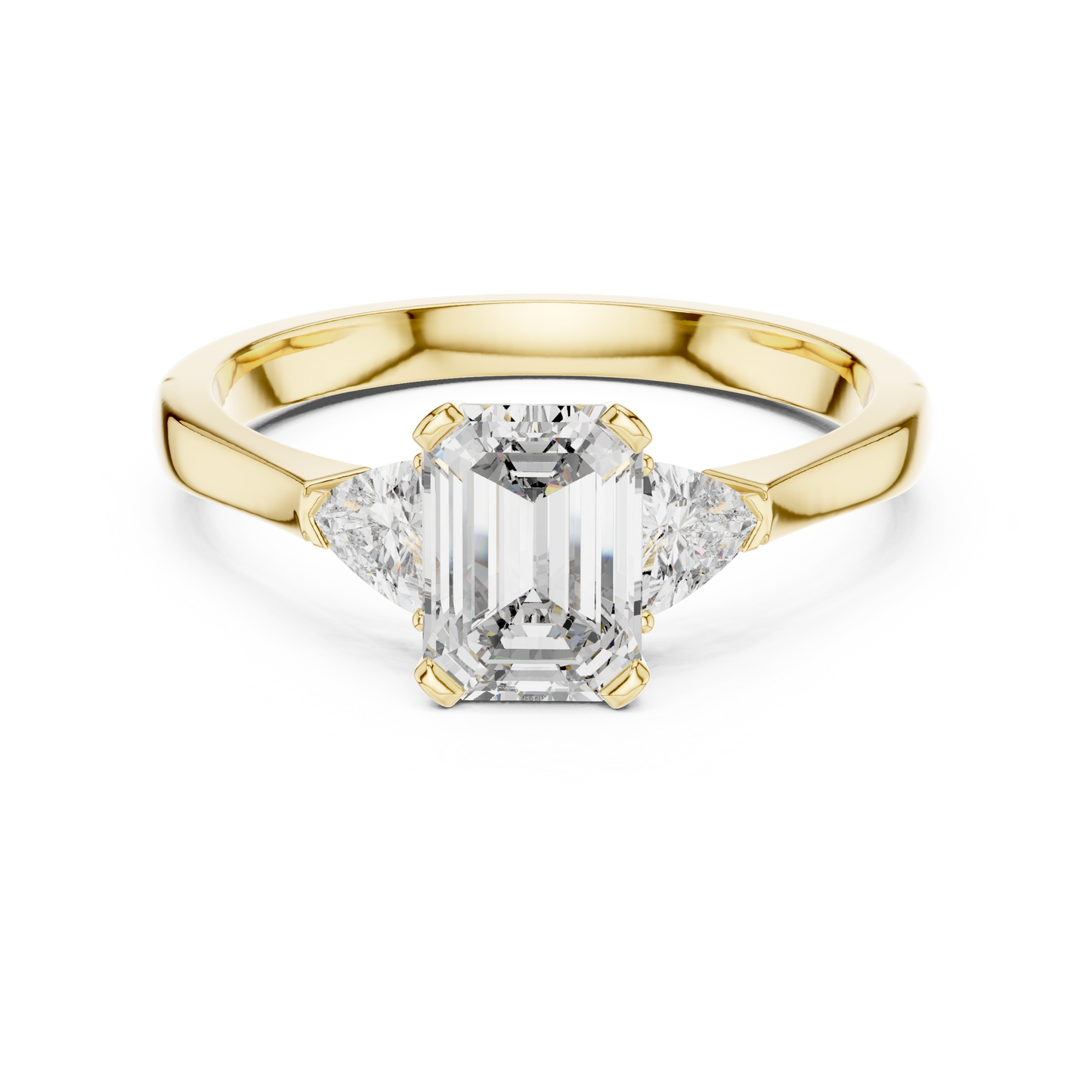 Mixed Shape Lab Grown Diamond Side Stone Ring