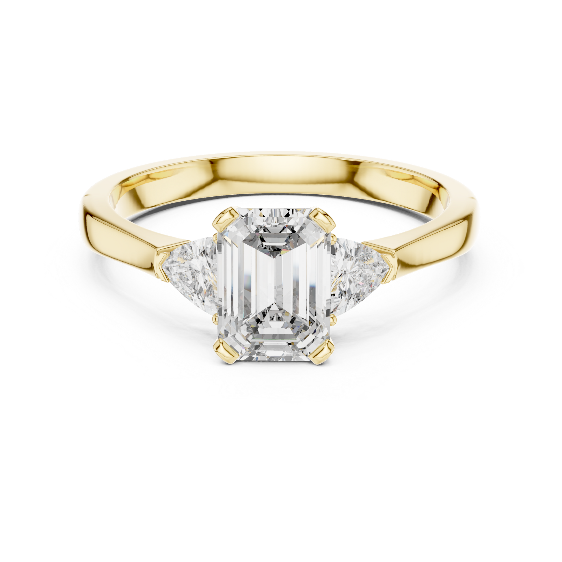 Mixed Shape Lab Grown Diamond Side Stone Ring