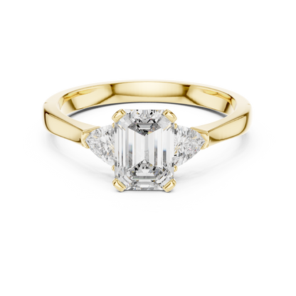 Mixed Shape Lab Grown Diamond Side Stone Ring