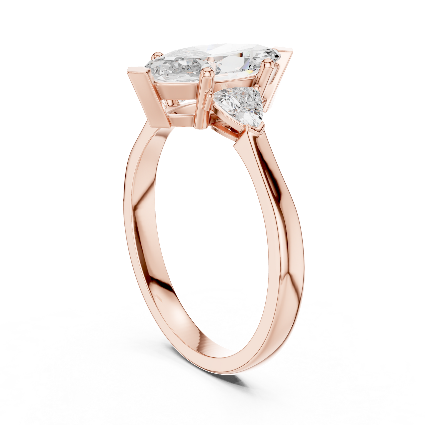Mixed Shape Lab Grown Diamond Side Stone Ring
