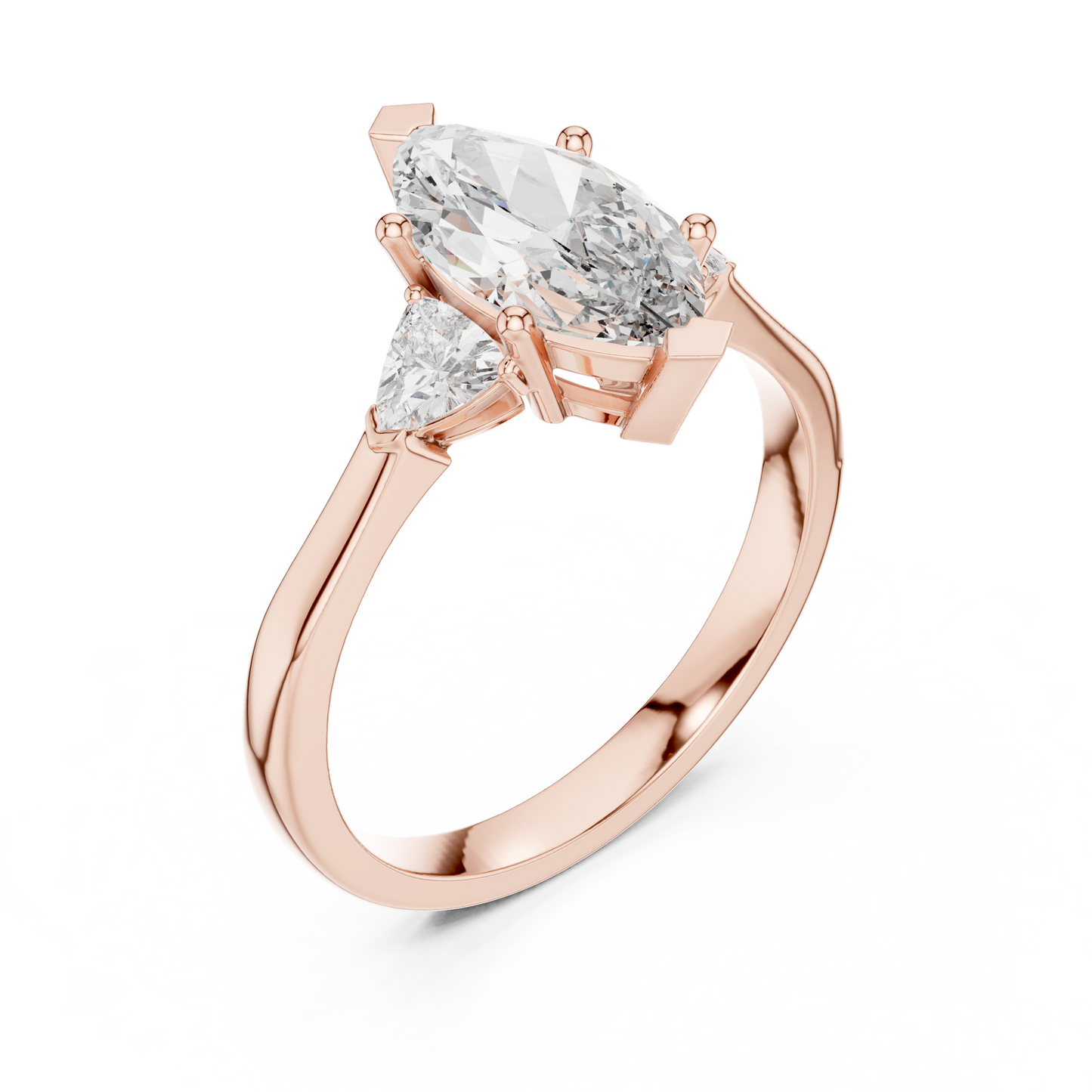 Mixed Shape Lab Grown Diamond Side Stone Ring