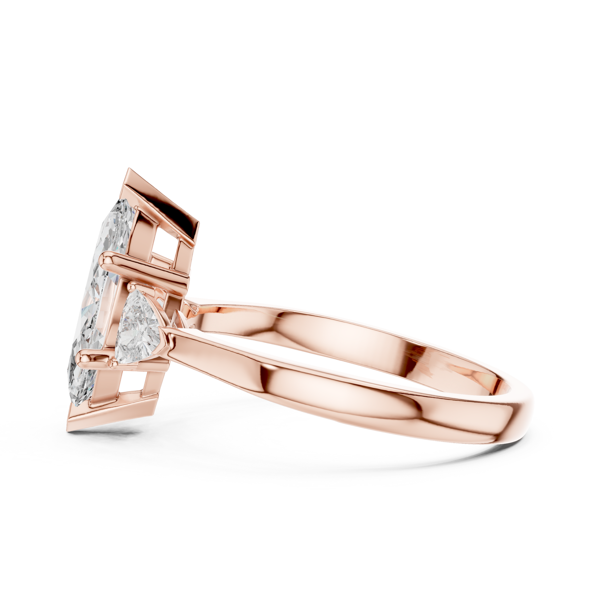 Mixed Shape Lab Grown Diamond Side Stone Ring