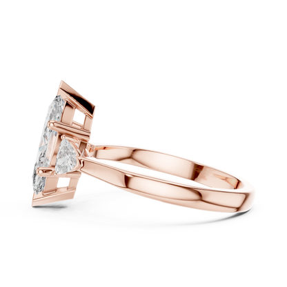 Mixed Shape Lab Grown Diamond Side Stone Ring