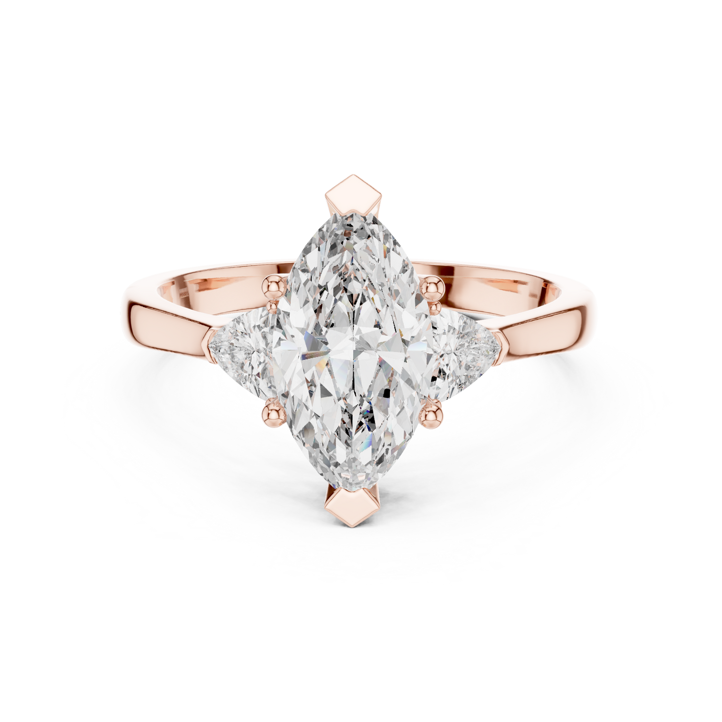 Mixed Shape Lab Grown Diamond Side Stone Ring