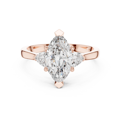 Mixed Shape Lab Grown Diamond Side Stone Ring