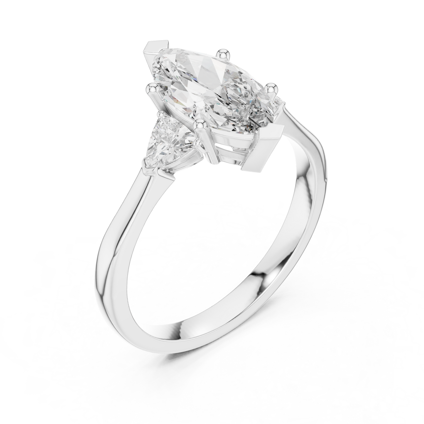 Mixed Shape Lab Grown Diamond Side Stone Ring
