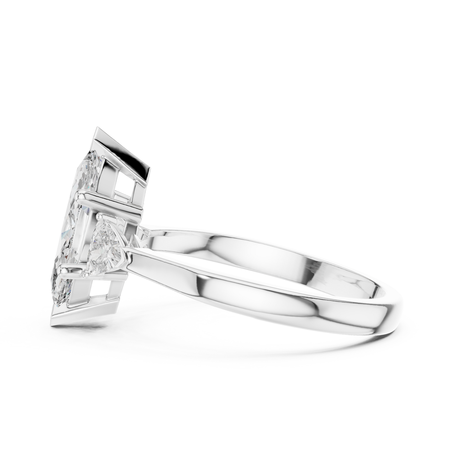 Mixed Shape Lab Grown Diamond Side Stone Ring
