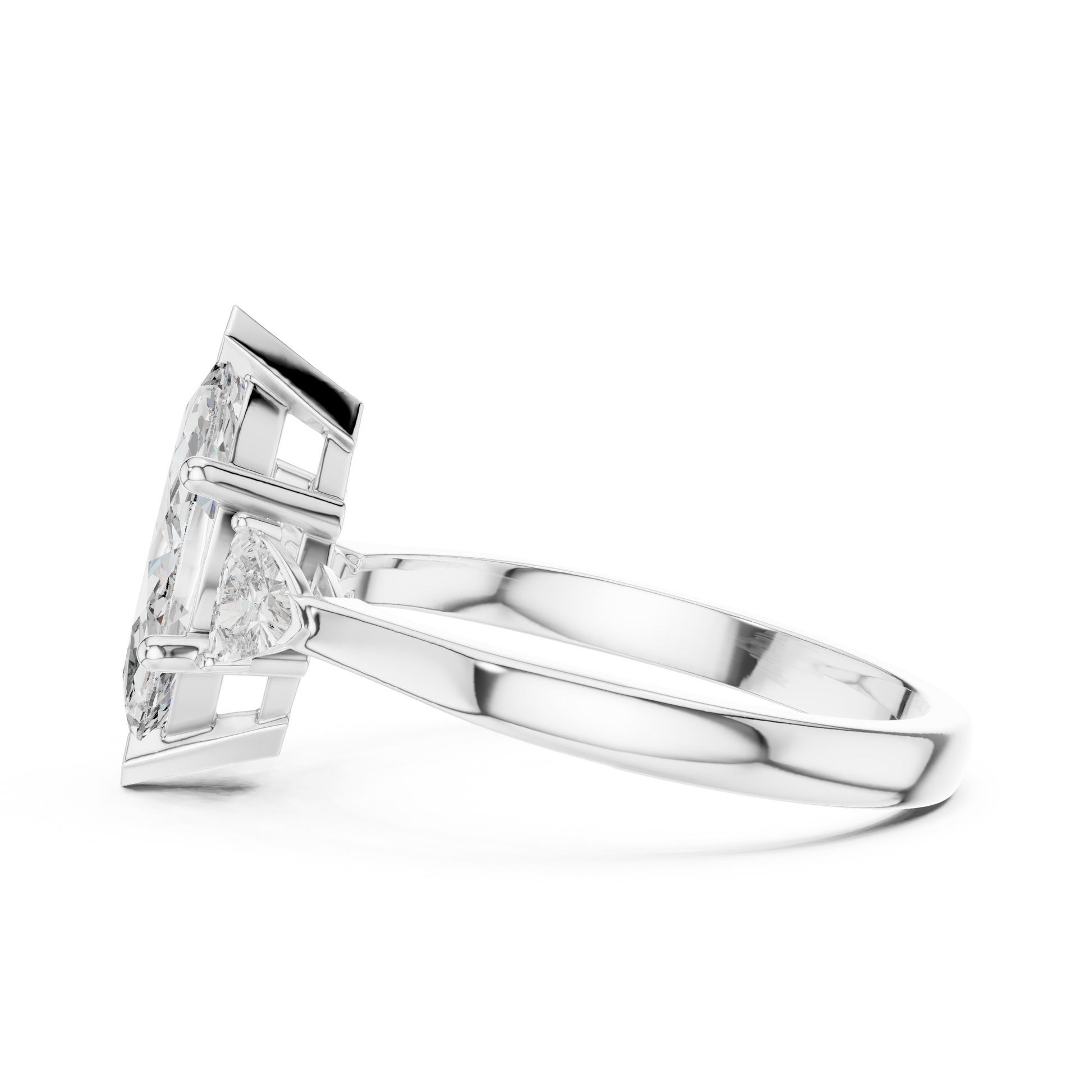 Mixed Shape Lab Grown Diamond Side Stone Ring