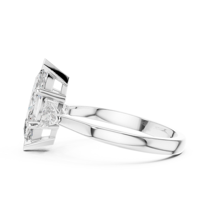 Mixed Shape Lab Grown Diamond Side Stone Ring