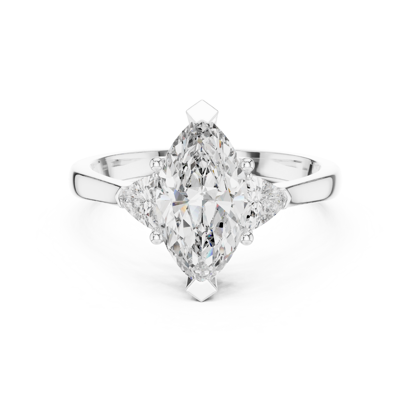 Mixed Shape Lab Grown Diamond Side Stone Ring