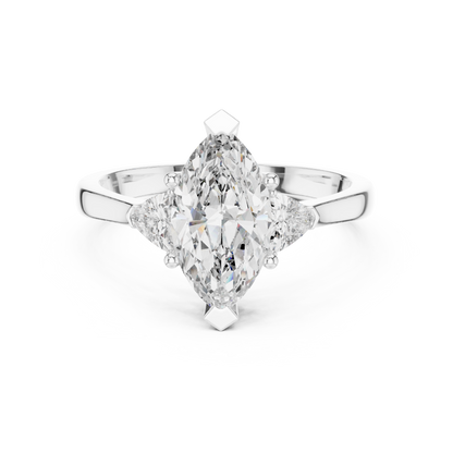 Mixed Shape Lab Grown Diamond Side Stone Ring