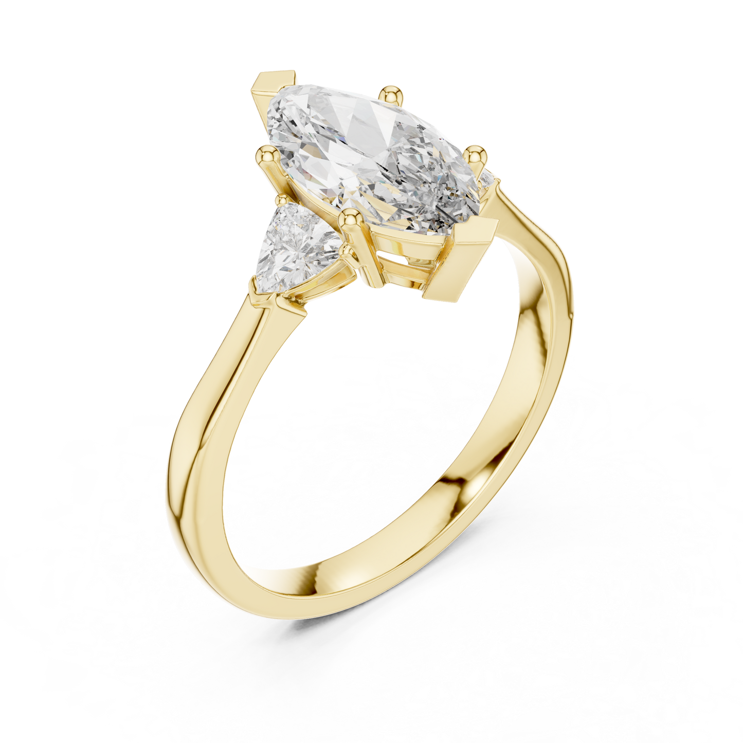 Mixed Shape Lab Grown Diamond Side Stone Ring