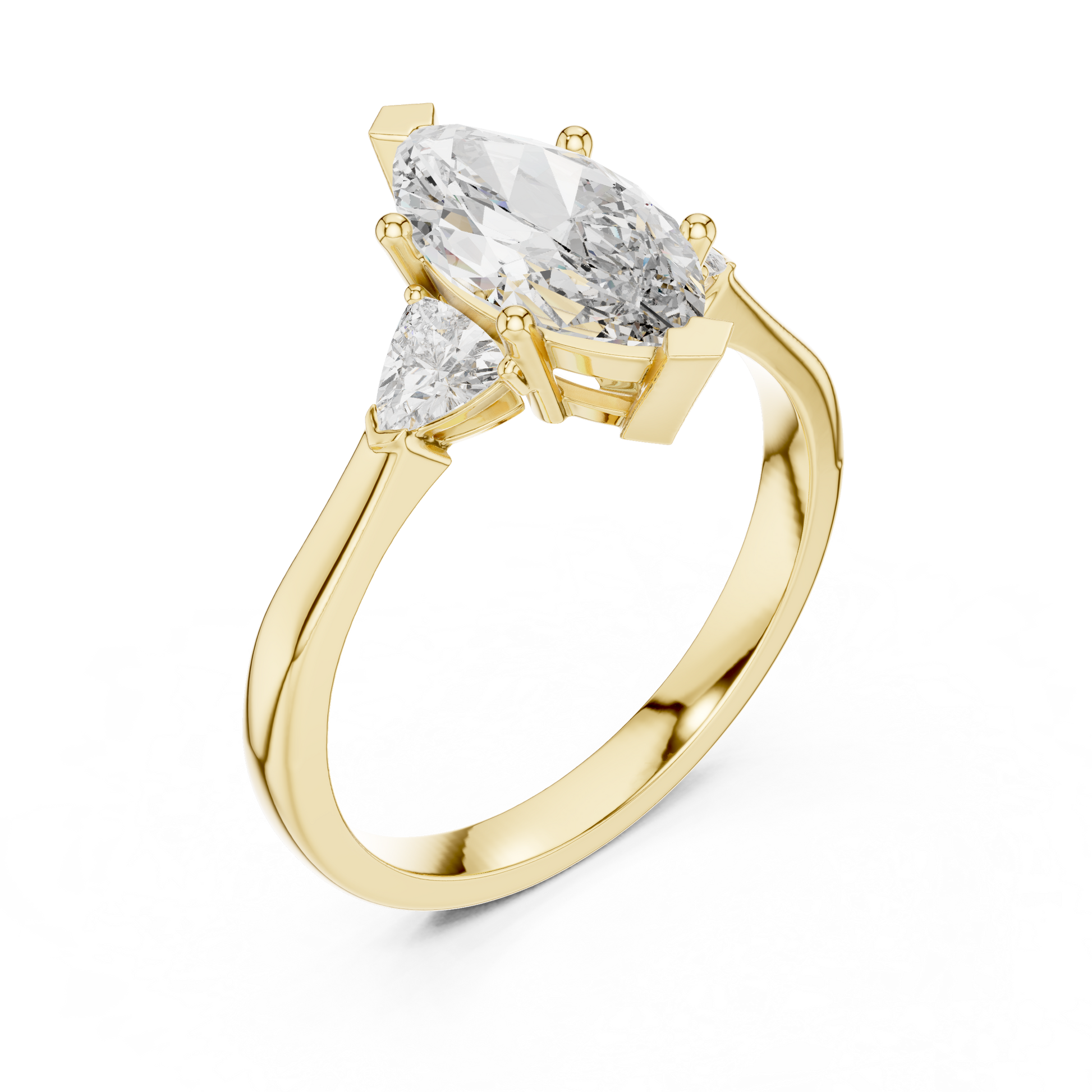 Mixed Shape Lab Grown Diamond Side Stone Ring