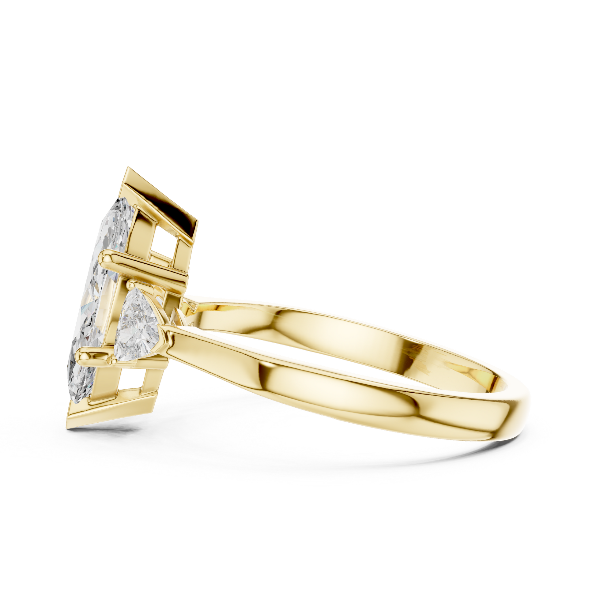 Mixed Shape Lab Grown Diamond Side Stone Ring