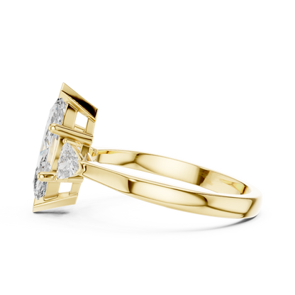 Mixed Shape Lab Grown Diamond Side Stone Ring