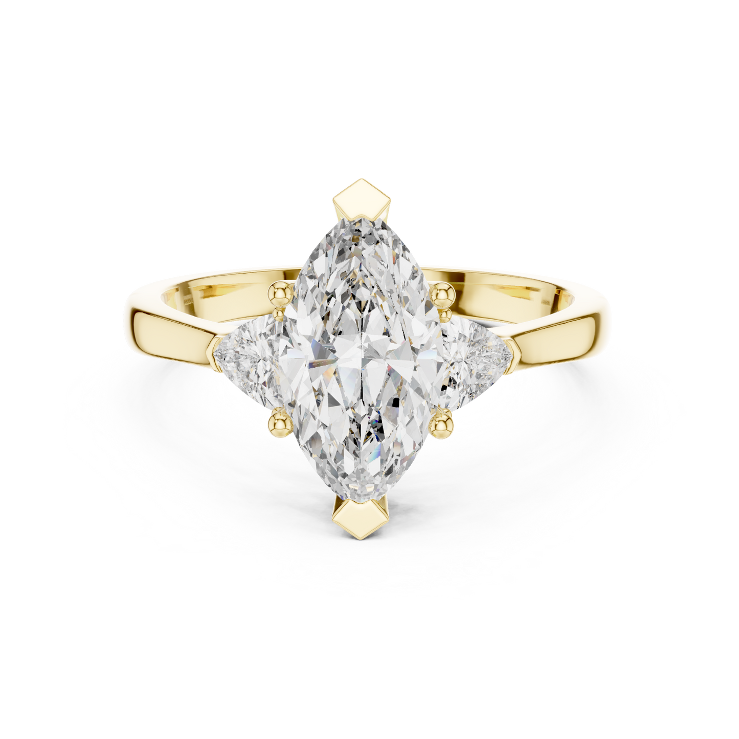 Mixed Shape Lab Grown Diamond Side Stone Ring