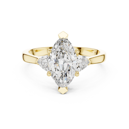 Mixed Shape Lab Grown Diamond Side Stone Ring