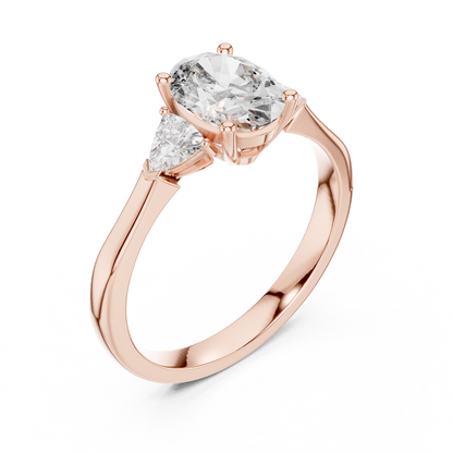 Mixed Shape Lab Grown Diamond Side Stone Ring