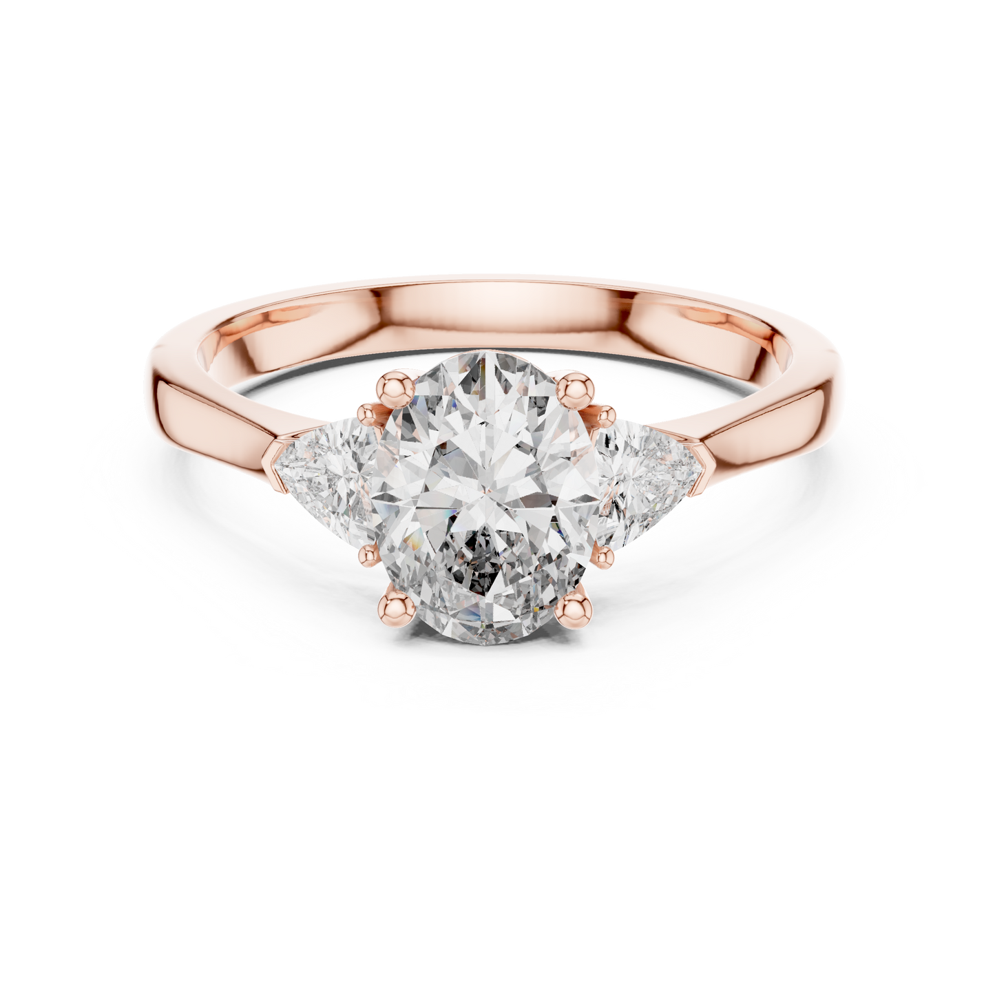 Mixed Shape Lab Grown Diamond Side Stone Ring