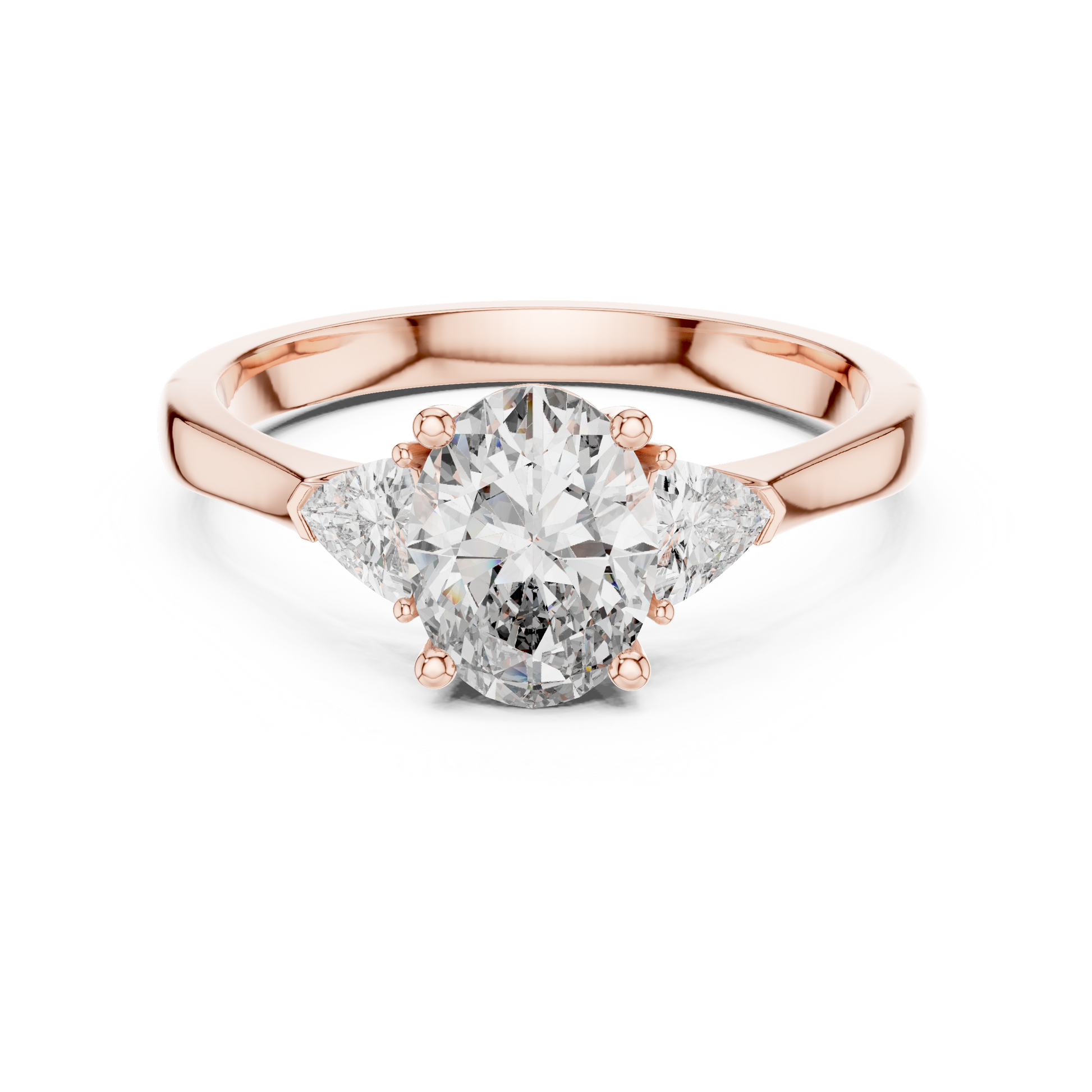 Mixed Shape Lab Grown Diamond Side Stone Ring