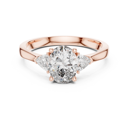 Mixed Shape Lab Grown Diamond Side Stone Ring