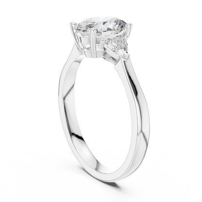 Mixed Shape Lab Grown Diamond Side Stone Ring