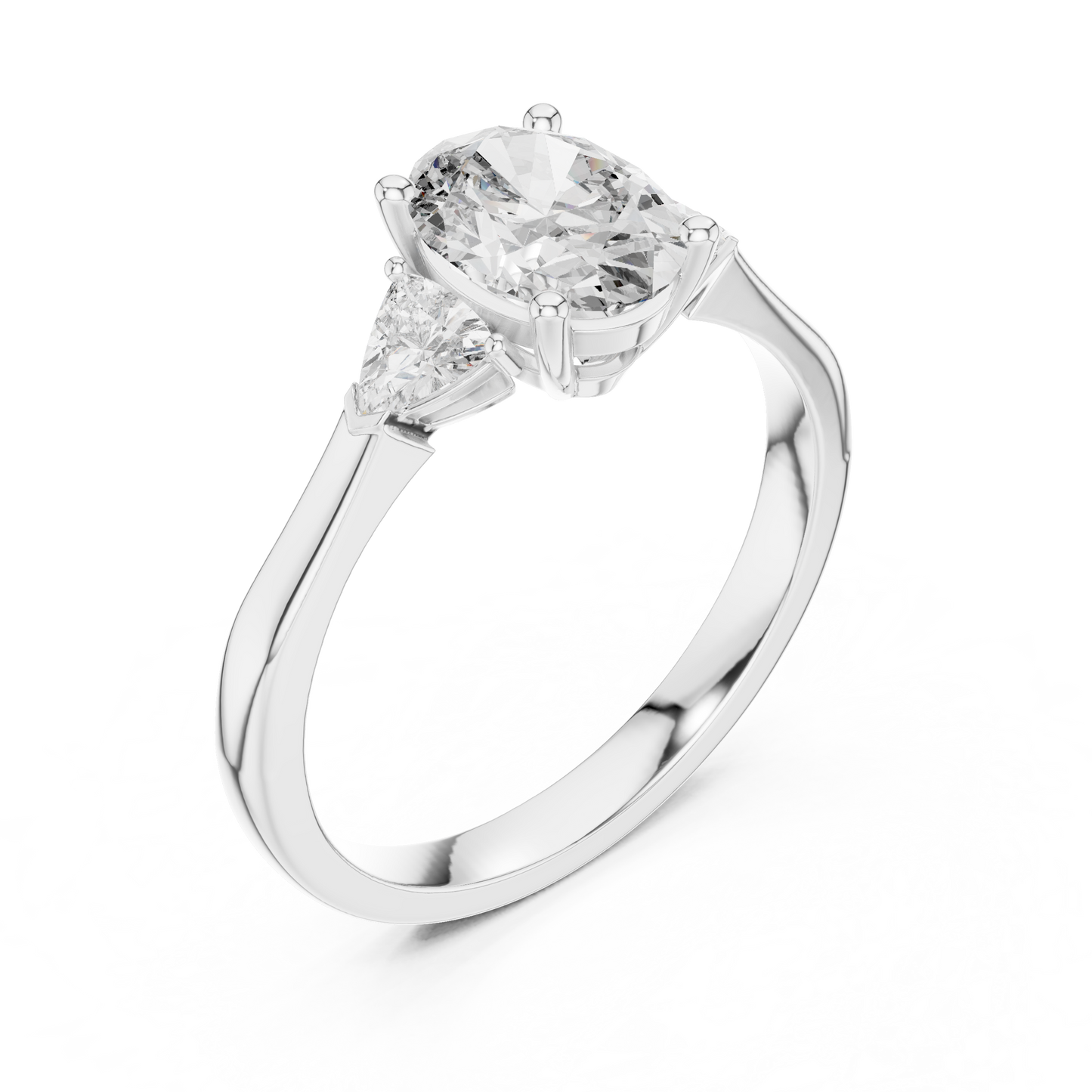Mixed Shape Lab Grown Diamond Side Stone Ring