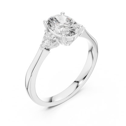 Mixed Shape Lab Grown Diamond Side Stone Ring