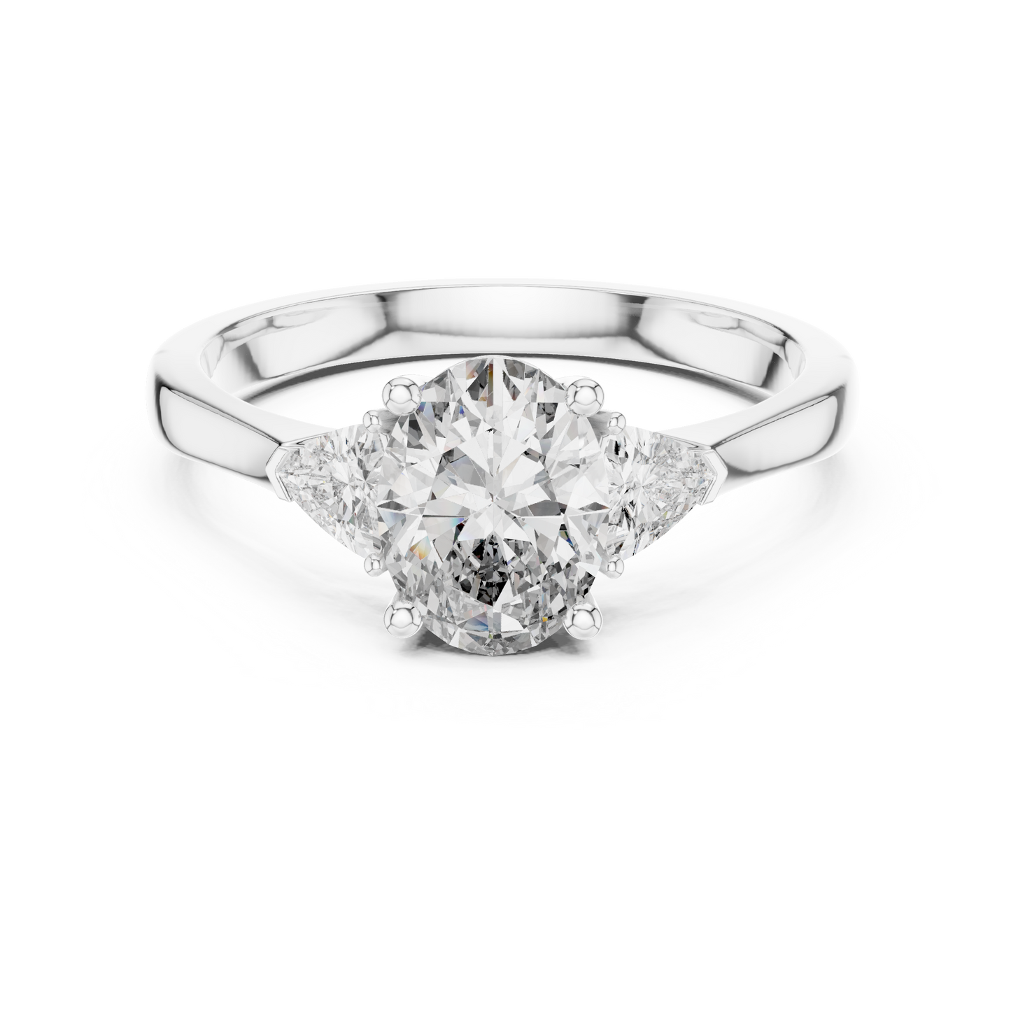 Mixed Shape Lab Grown Diamond Side Stone Ring