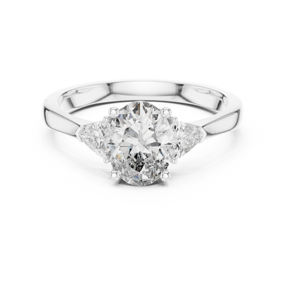 Mixed Shape Lab Grown Diamond Side Stone Ring